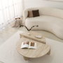 Hanah Home Mesa de café Podium Travertino